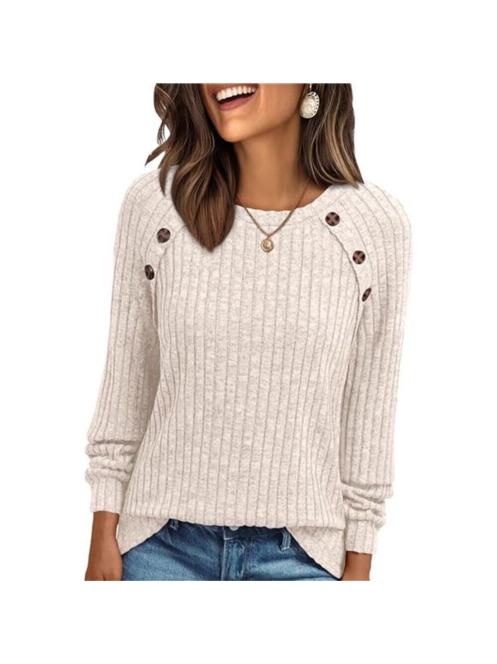 Womens Long Sleeve Top Casual Tunic Work Blouse Plus Size Fall Dressy Shirt